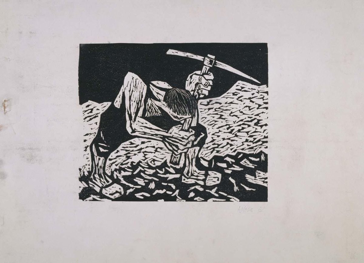 “Hombre cavando” - Alejandro Mesa, Grupo Sevilla (Estampa Popular) (1962) museoreinasofia.es/coleccion/obra…