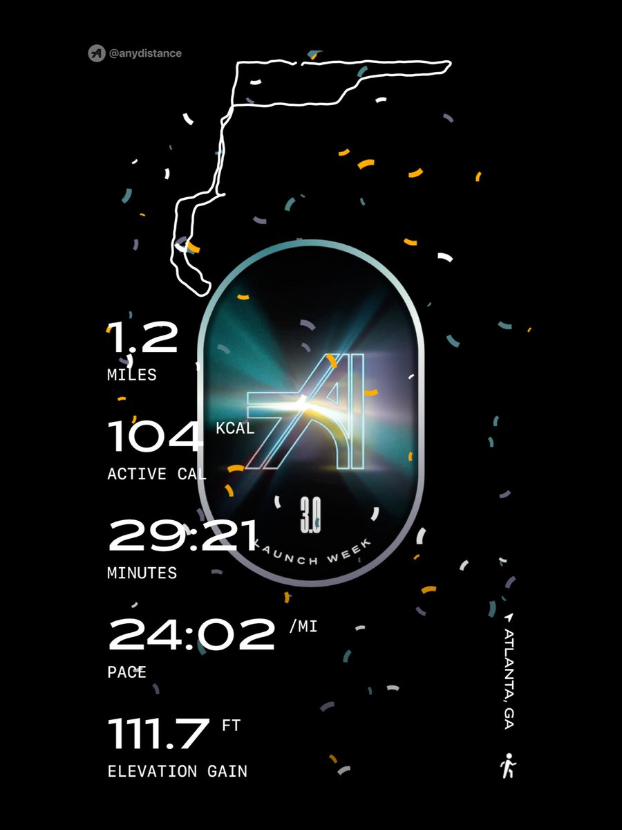 quizbiz's tweet image. A 20 minute challenge evolved into a 30 minute mile and my mental health is gold! Thanks @anydistanceclub for the nudge to self care because Any Distance Counts #LaunchWeek #MadeWithSoul