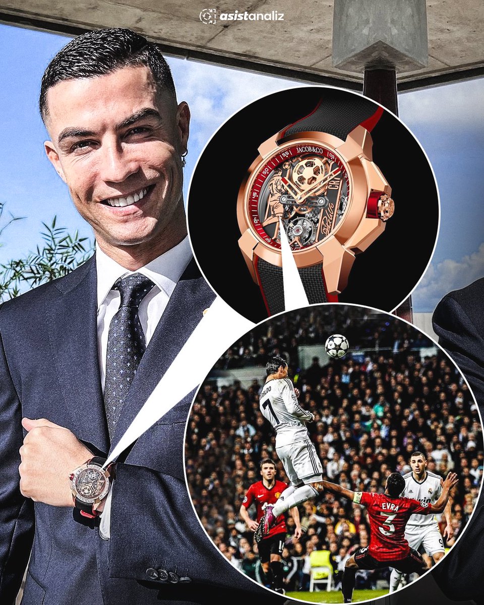 Cristiano Ronaldo'nun son paylaşımında taktığı saatte, Real Madrid forması ile Mancester United'a attığı golün kafa vuruşu yer alıyor 👀