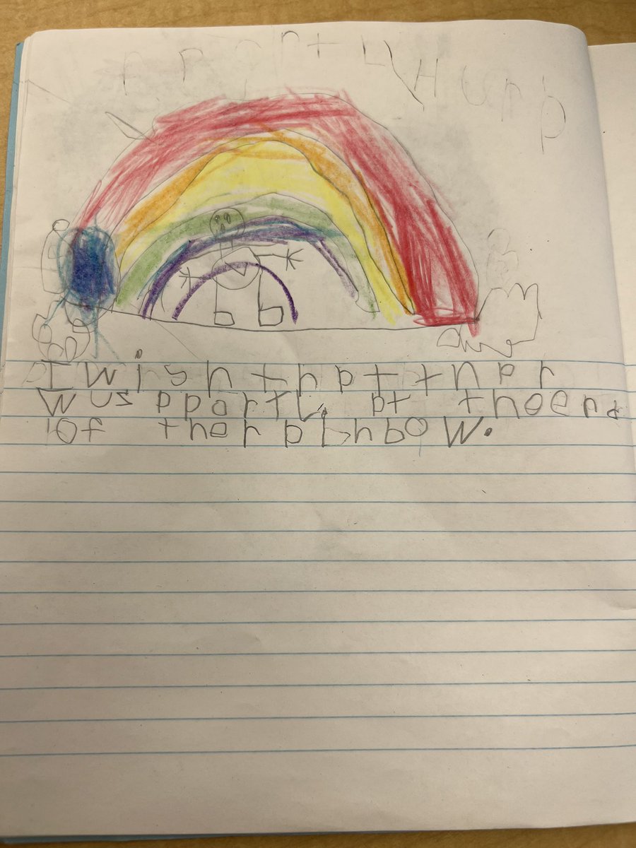 selby_grade1's tweet photo. This week’s Shared Reading poem with the heart word ❤️ “you”. The Super Star Guided Group wrote in their journals about what they wish they would find under a rainbow 🌈. https://t.co/kqHEeQf7ap