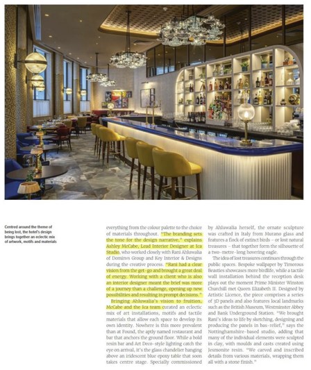 KeyIntDesigns's tweet photo. Ben Thomas, We sincerely appreciate your excellent coverage of Lost Property St Paul's, Curio Collection by Hilton

This recognition by Sleeper Magazine means a great deal to all of us.

Talent wins games, but teamwork and intelligence win championships. https://t.co/pLstje4vHp