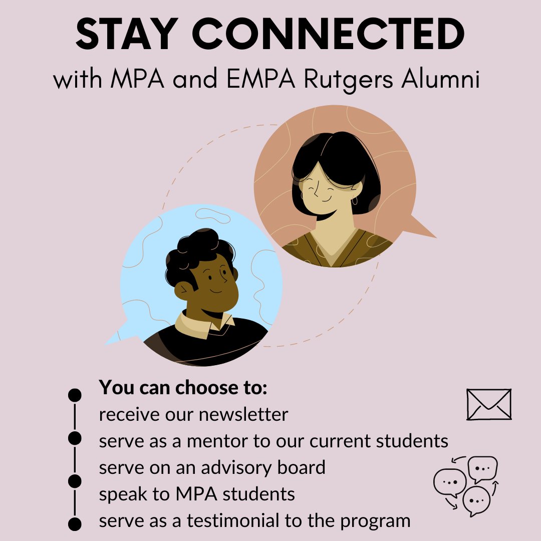 Stay connected with MPA and EMPA Rutgers Alumni!

Complete our form here: dppa.camden.rutgers.edu/alumni/