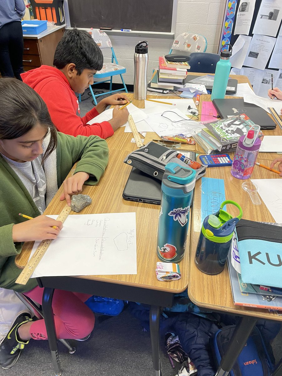 Scientists brought rocks from home and used qualitative and quantitative data to describe them! Rock on! <a href="/oakhilles/">Oak Hill Elementary</a>