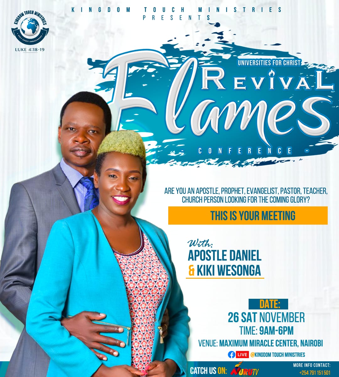 KTMHGA's tweet photo. The Revival Flames, Universities for Christ monthly conference is here. Join us on Saturday! 

Relive what happened in the last conference here: https://t.co/lcShmlj8vm

#KTM, #RevivalFlames, #UniversitiesForChrist, #SupernaturalExperience,  #ManifestingTheDivineNature https://t.co/RFCRFRthaf