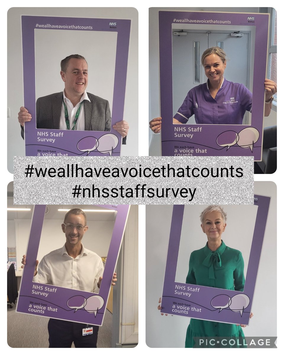 kellyml87's tweet photo. Here are some of our Executive Team sharing that they've had their say on the #nhsstaffsurvey Have you? Share your views. Closes 5pm Friday 25th November!
#weeachhaveavoicethatcounts @boltonnhsft https://t.co/iM4Za3F0qr