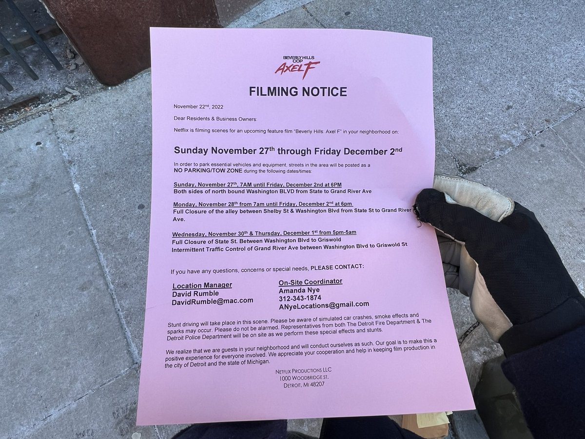 Samuel J. Robinson on Twitter is filming scenes for the 2023