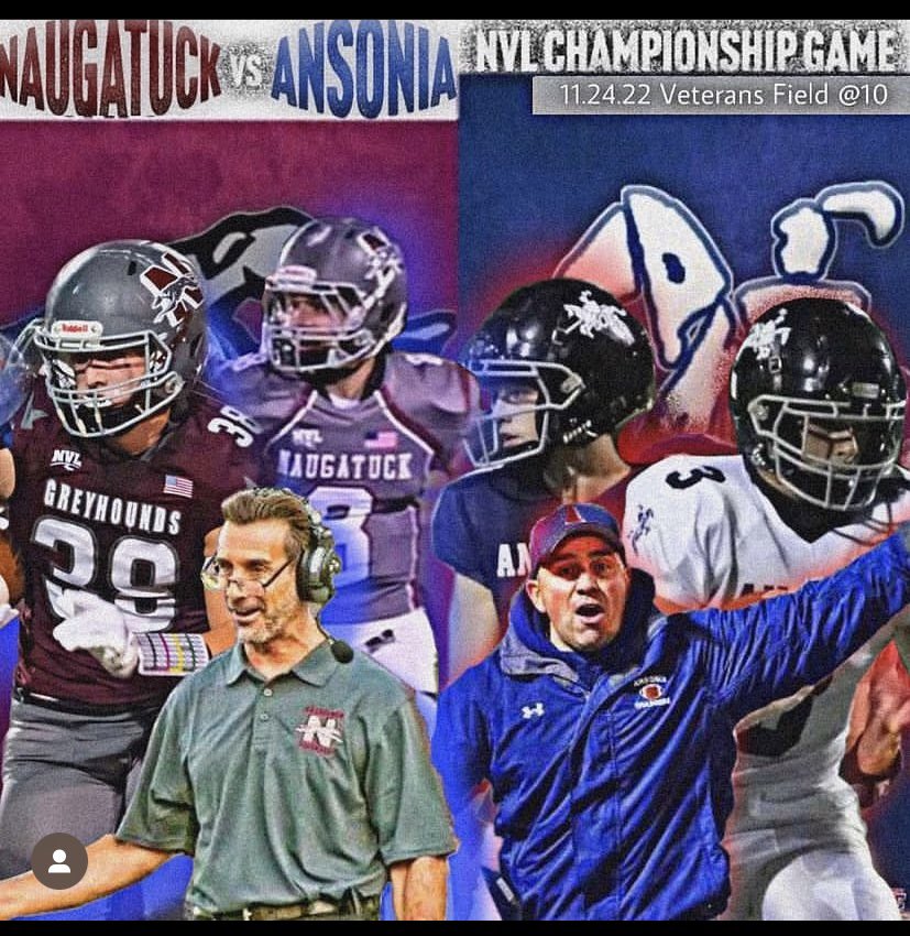 If you happen to be passing naugy Thursday morning @ 10am @collinsuconnfb <a href="/BallcoachjA/">BALLCoachJ_Allen</a> <a href="/johnmarinelli/">John Marinelli</a> come check out this #NVL battle.

Number of potential D1 talents will be taking the field for <a href="/AnsoniaFootball/">Ansonia Football</a> &amp; <a href="/Naugyhounds/">Naugatuck Football</a>. Game will also be broadcasted on 1320 am watr.
