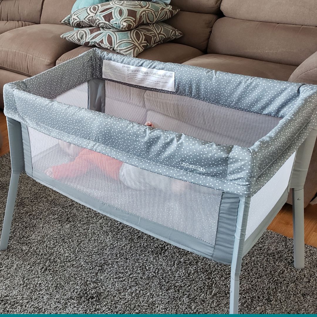Our Kolcraft® Healthy Lite™ Portable Bassinet allows you to keep an eye on baby whether you're home for the holidays or spending time with the family!
