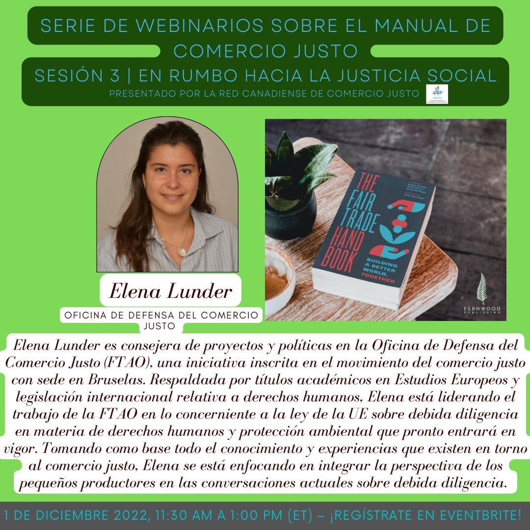 SimboloPP's tweet image. SERIE DE WEBINARIOS SOBRE EL MANUAL DEL COMERCIO JUSTO
SESIÓN 3
EN RUMBO HACIA LA JUSTICIA SOCIAL
Registrate aquí:

bit.ly/3Ey4NBV