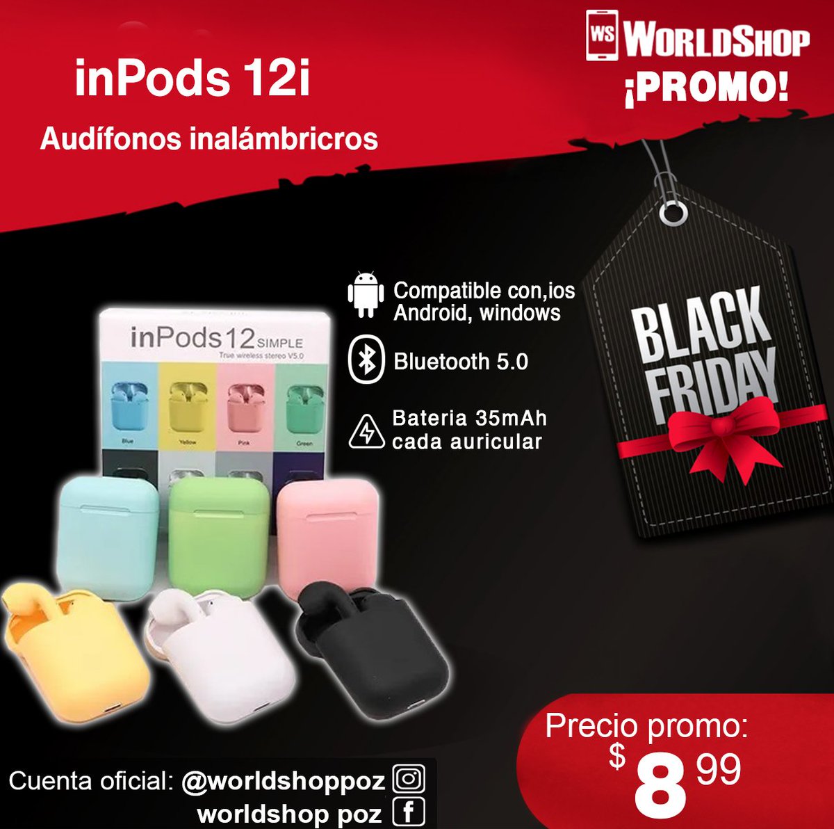 worldshop_'s tweet photo. ¡¡PROMO BLACK FRIDAY!!

¿Tan pronto? 😱 ¡Si!😎 ¡Aprovecha nuestros productos a precios imperdibles con las mejores ofertas que esta promoción puede ofrecerte!
Comunícate con nosotros a nuestros WhatsApps: https://t.co/aOXRscSG6I https://t.co/Rio0SPWnTg