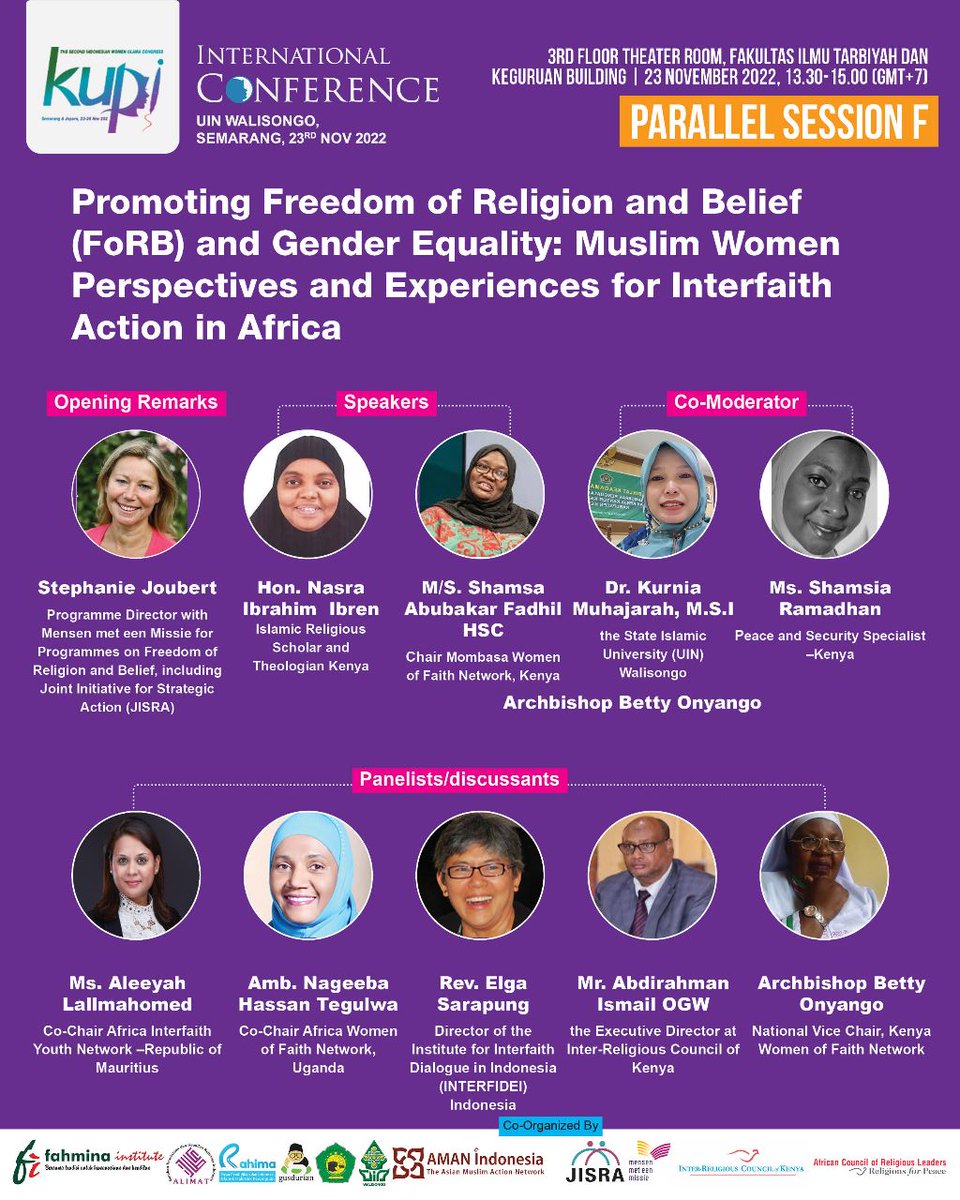 Don't forget to register for the #KUPI Conference happening on 23 November from 13:30 - 15:00 (GMT +7)!

Click to join 🔗 bit.ly/3EydlZN

<a href="/irck_info/">Inter-Religious Council of Kenya(IRCK)</a> <a href="/irc_uganda/">Inter-Religious Council of Uganda</a> <a href="/InterfaithYNKE/">IRCK - Interfaith Youth Networks</a> <a href="/acrl_rfp/">African Council of Religious Leaders</a> <a href="/AIYN_ACRL/">AFRICA INTERFAITH YOUTH NETWORK (AIYN)</a> <a href="/Interfidei/">Interfidei</a> #rfpnews #religion #peace #faith #KUPIConference #JISRA