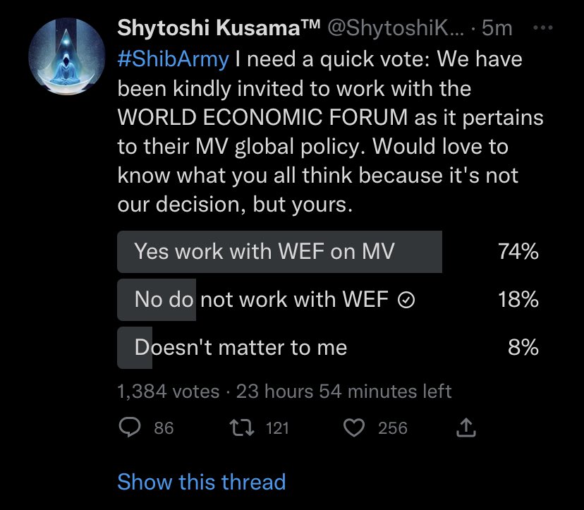 $INU has prided itself on being a second mover to #SHIB, learning from and improving upon its mistakes. If approved, this will go down as one of those mistakes. This is an attempt by the WEF to replace #FTX with SHIB. A global policy over DeFi is the end of DeFi. #INU #INUCREW