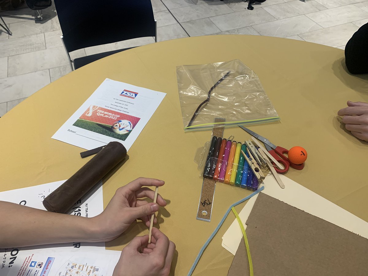 SpartanSOT's tweet photo. Our TSA officers went to TCNJ to attend the state conference and participated in a World Cup themed challenge of making a soccer player that can kick a ball! Also they learned many things from the state officers such as how to advertise and run the club effectively! https://t.co/dfnkvULpWe