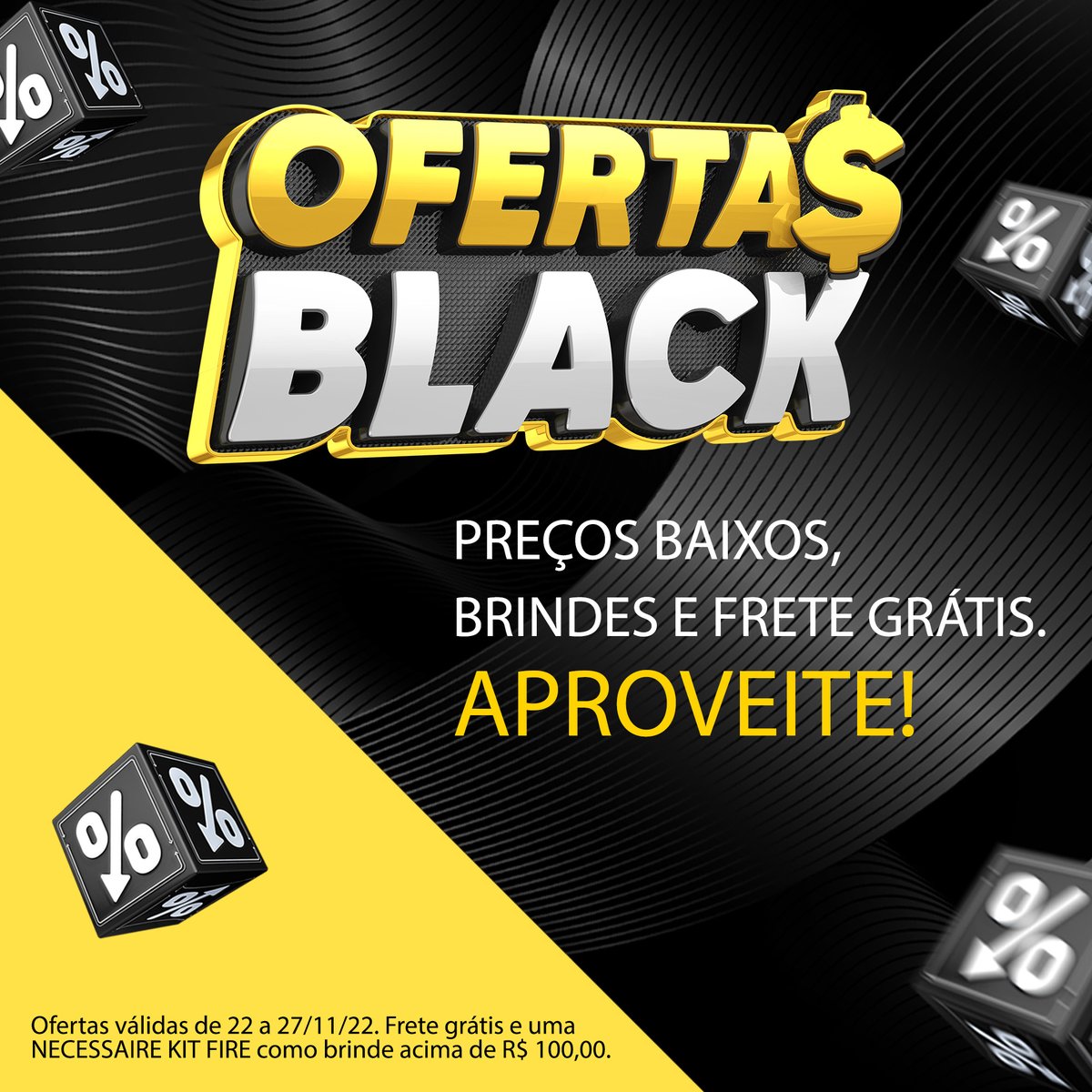 CfanBrasil's tweet photo. PROMOÇÕES BLACK FRIDAY de 22 a 27/11/22 no site.

FRETE GRÁTIS para compras acima de R$ 100,00 e mais uma NECESSIARE FIRE de brinde com AGENDA e CANETA.
Não perca essa oportunidade por tempo limitado ou enquanto durar o estoque.

https://t.co/Cun8ho5J99 https://t.co/biqBFkCHkV