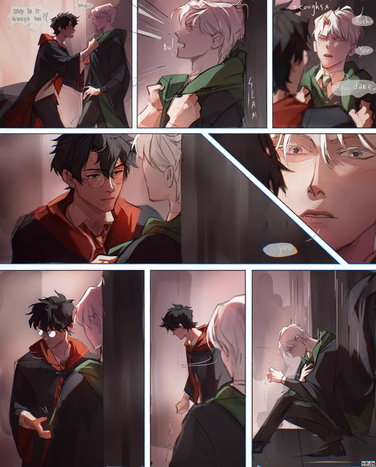 I can barely breathe, the air is thin, 
I fear the fall and where we'll land 

#drarry #harrypotter #dracomalfoy #viria #art 