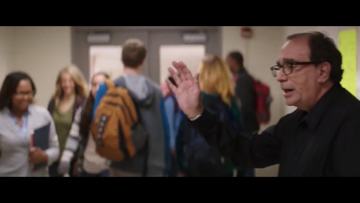 IAmKoenJespers's tweet photo. In Goosebumps Jack Black plays R.L. Stine, at the end he walks past the real R.L. Stine who plays a teacher named Mr. Black! https://t.co/hIfIF8P8Z4