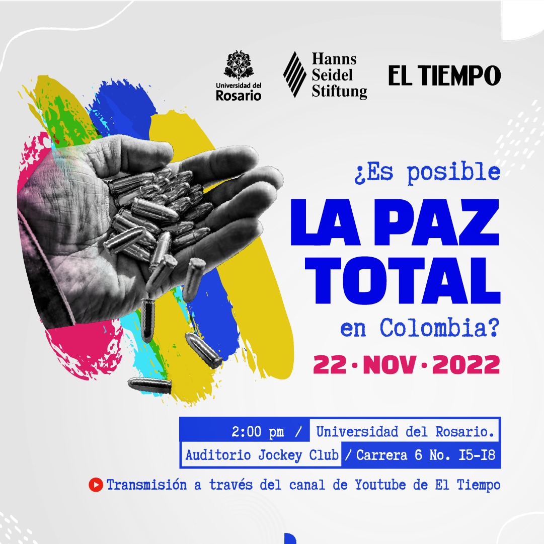 En minutos iniciamos nuestro encuentro para analizar"¿Es posible la #PazTotal en Colombia?" 
👉Auditorio Jockey
👉2:00 p.m.