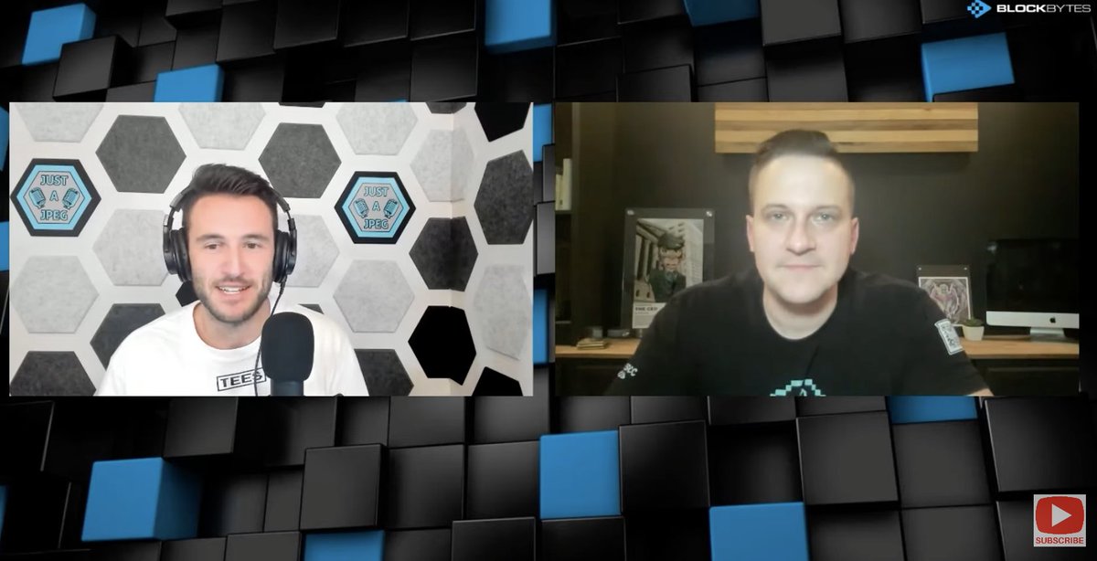 austinrampt's tweet photo. 'JUST A JPEG' PREMIER is LIVE! ๐จ
@blockbytescom is officially covering #NFTs and we couldn't be more EXCITED about it!
Join @0xJMONEY & @_TrueVoodoo from #PotluckLabs for an awesome show!
GET IN HERE!!! ๐ https://t.co/EMKJJAQrMZ https://t.co/aV3aCLNlEB