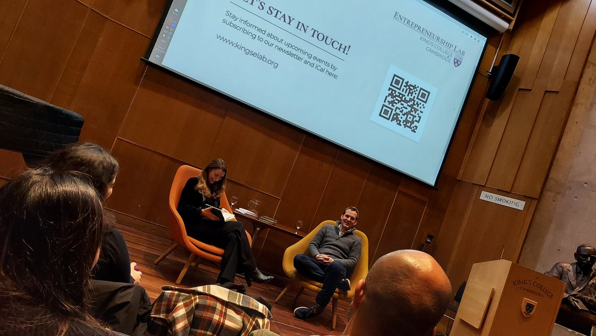 mja_fin's tweet photo. King's E Lab 22Nov22 Matt Clifford on "how to become a founder"
Be problem solving, resilient, ambitious (no trading for lower risk), make it happen.
@KamiarMohaddes https://t.co/XYr2kI5zUB