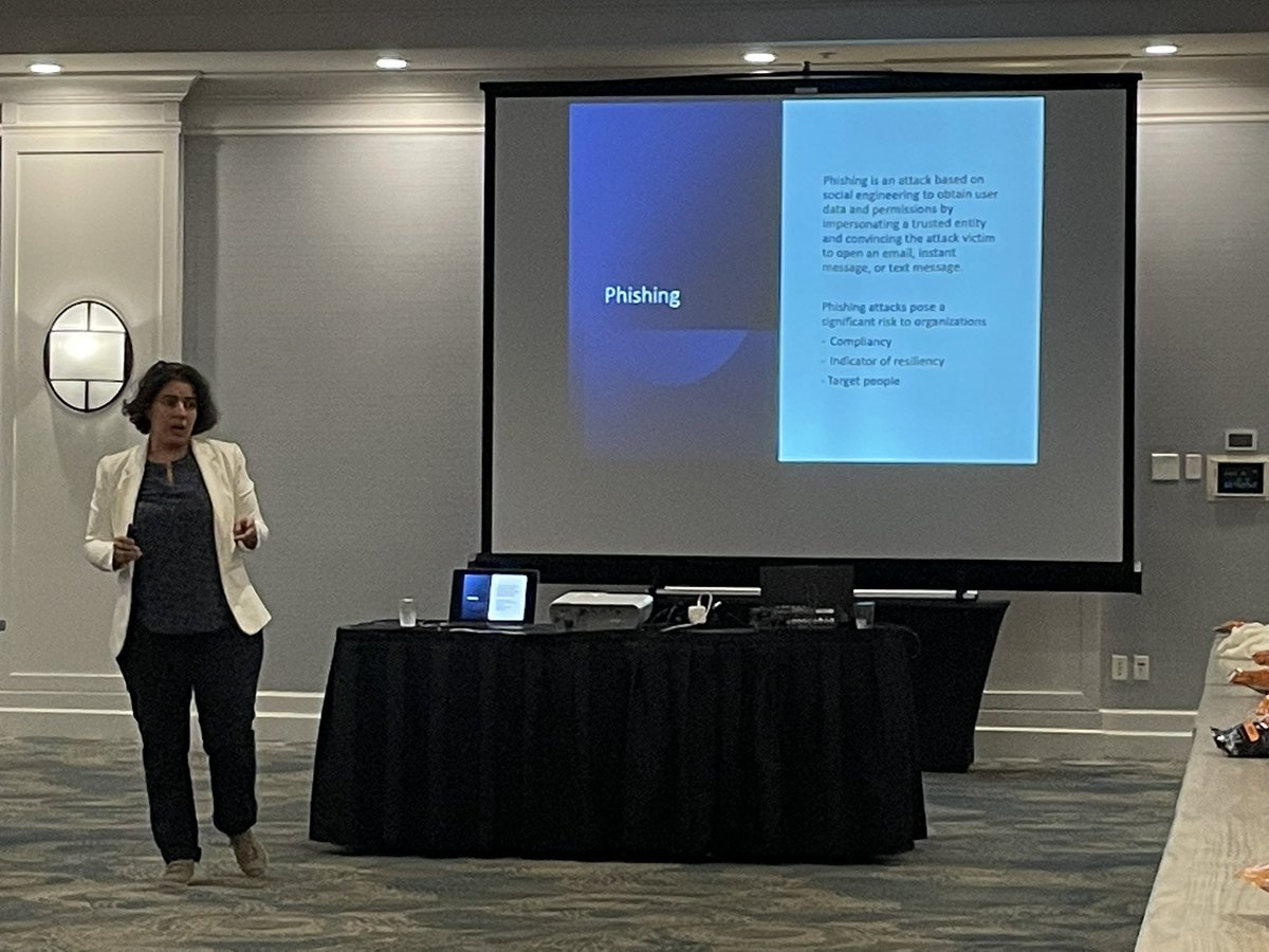 Bringing the industry perspective, Dr. Tamar Berenblum presents on phishing prevention.
