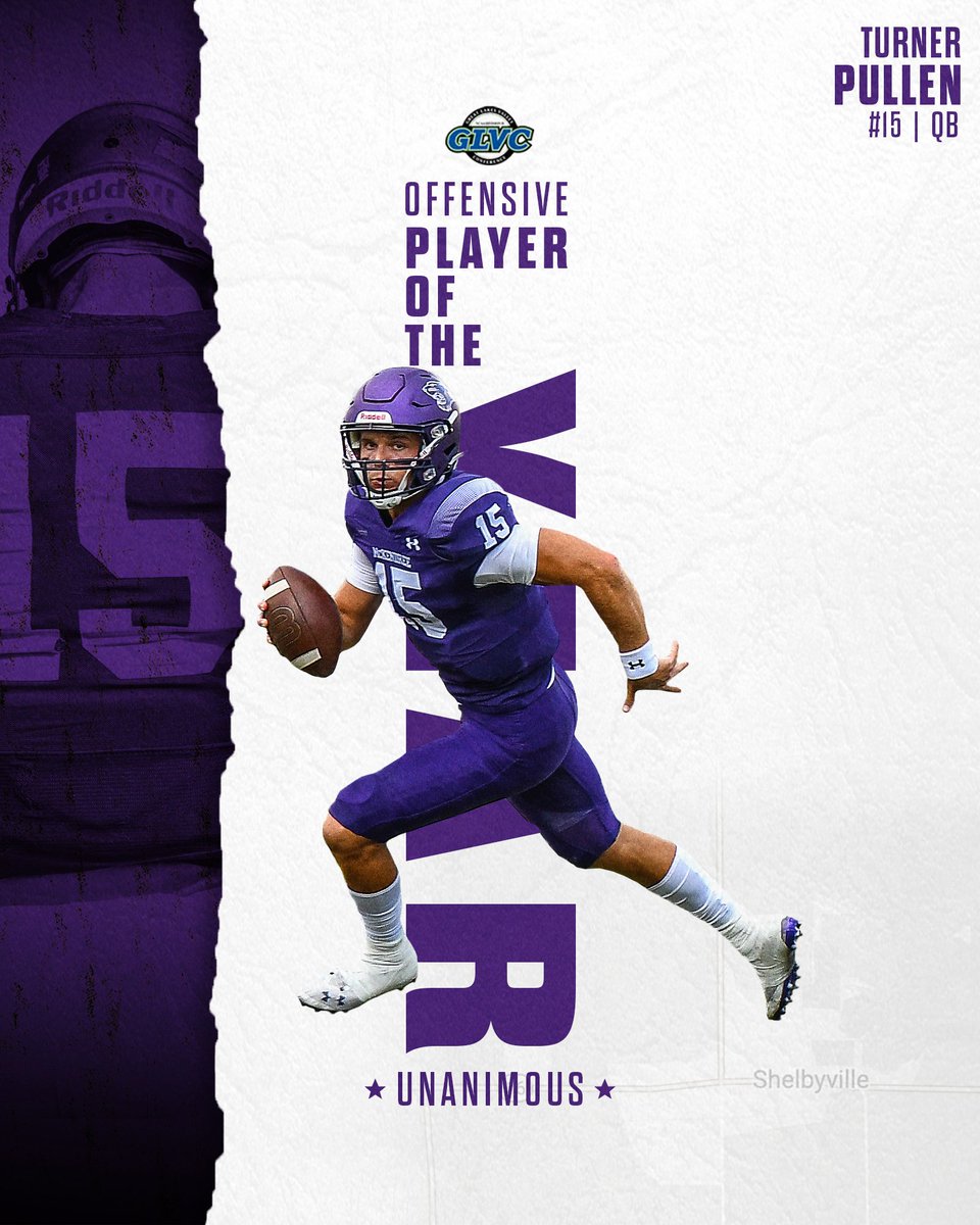 First Team All-GLVC
UNANIMOUS GLVC Offensive Player of the Year
QB1⃣ - Turner Pullen

#BEARCAT23LEVATED