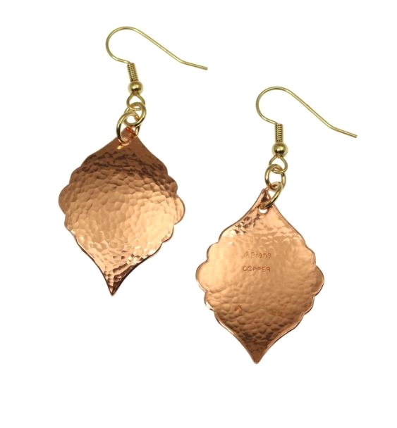 Fabulous Hammered Copper Moroccan Drop Earrings Listed by John S Brana Handmade Jewelry #JohnSBrana johnsbrana.com/products/hamme… #CopperAnniversary #HandmadeJewelry #Arabesque