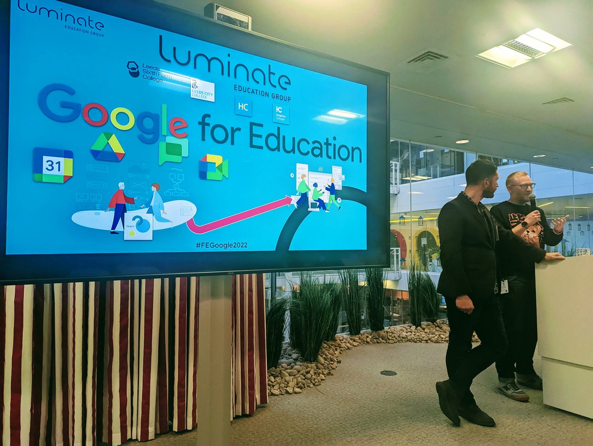 armitage_evans's tweet photo. A fabulous day connecting with FE colleagues and sharing the work we do across Luminate at the Google Academy London #FEGoogle2022 @EdtechBren @Indy_SkillsLCC Great to see @WhatTheTrigMath and thanks for a great day @hope_steven https://t.co/THUlp4TUXh