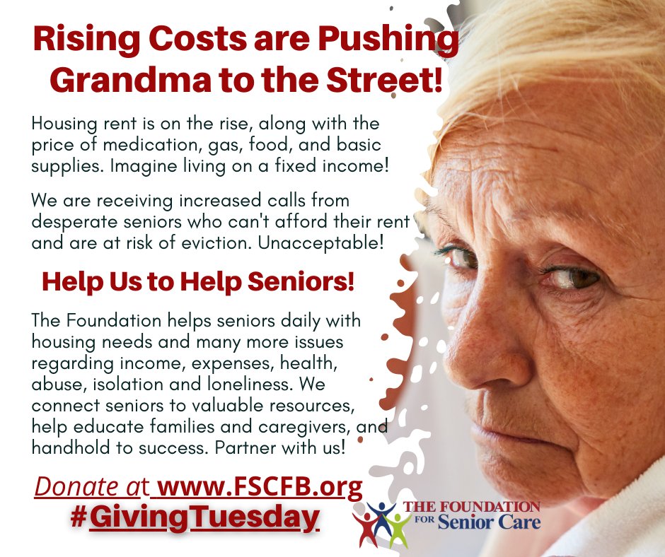 FallbrookSenior's tweet image. #GivingTuesday2022 is 1 week away❤️

This year, consider donating to The Foundation for Senior Care, so we can continue to help some of our community's most vulnerable seniors.
