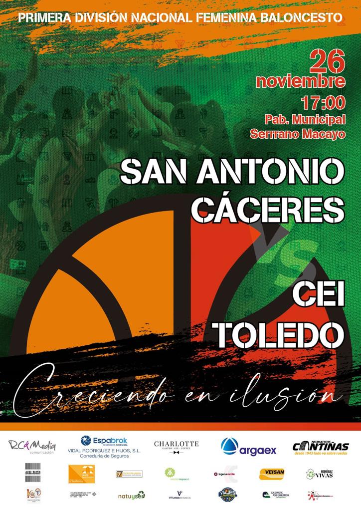 SanAntonioCc's tweet photo. Nuestro primera nacional vuelve a jugar en casa. 

Esta vez visita el Macayo el @CEIToledo, un partido importante para volver a la senda de la victoria.

Vamos chicas!!!!

#Creciendoenilusion #cantera #123sanan @Caceres_Basket @FJyD @DiputacionCC https://t.co/NIO0LBqSvb