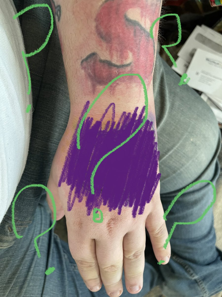 thegamestreamtv's tweet photo. NEW TATTOO ALERT! First hand tattoo. What is it?! Come check it out live on stream starting at 3pm-3am EST! #tattoo #streamer #twitch https://t.co/h1WnEs5cec