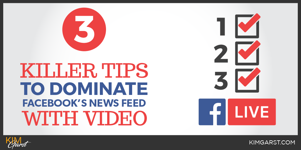 kimgarst's tweet image. 3 Killer Tips to Dominate Facebook's News Feed with Video bit.ly/25mDxS2