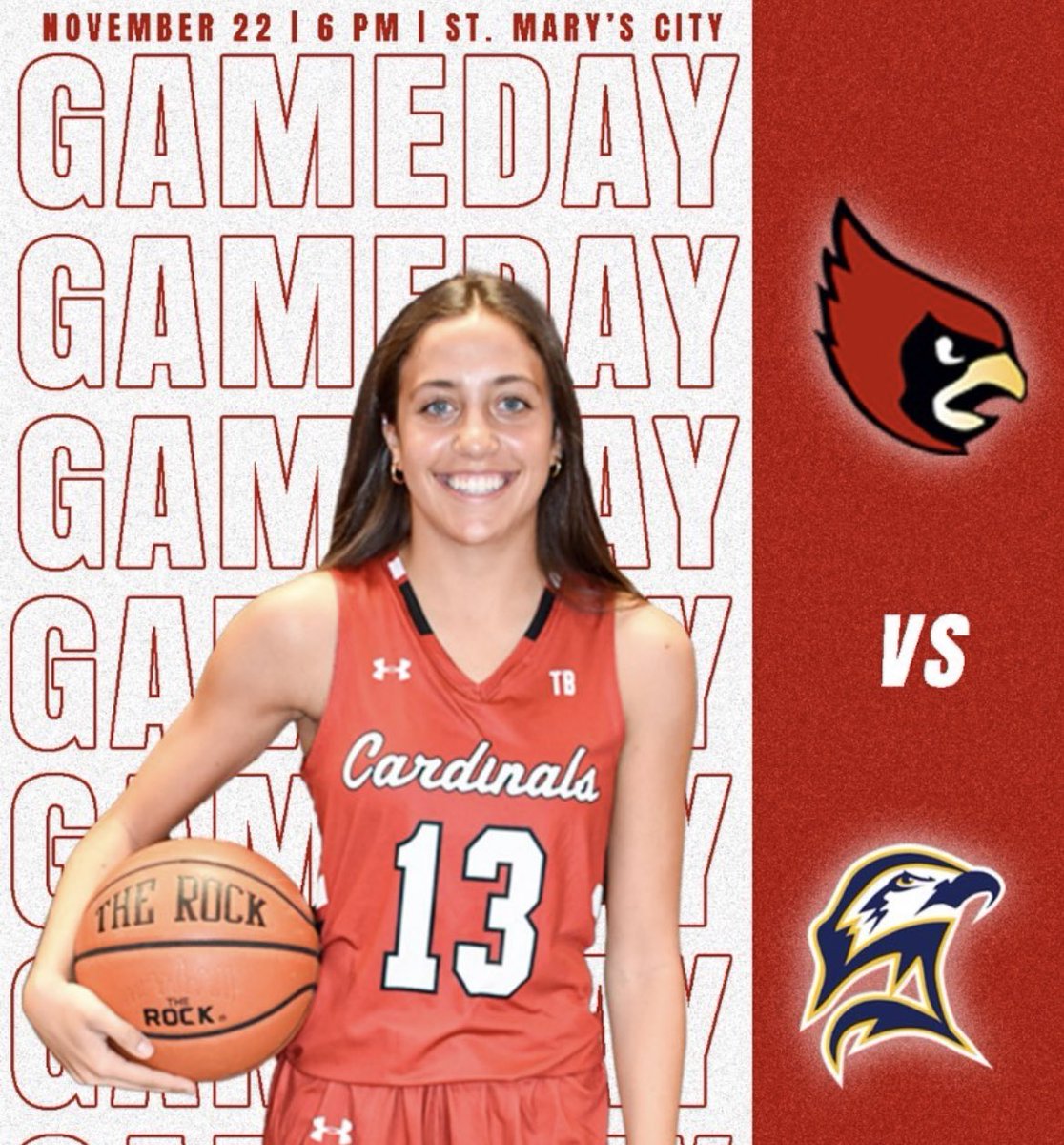 CatholicU_WBB's tweet photo. Today we honor Jamie L. Roberts as we play on the road at St. Mary’s College of Maryland in our annual One Bird Family game. Jamie’s legacy lives on within our team but especially today when we play her alma mater. #LiveLikeJamie #PlayLikeJamie 🐤🐦🧡 https://t.co/ISXr5GezmW