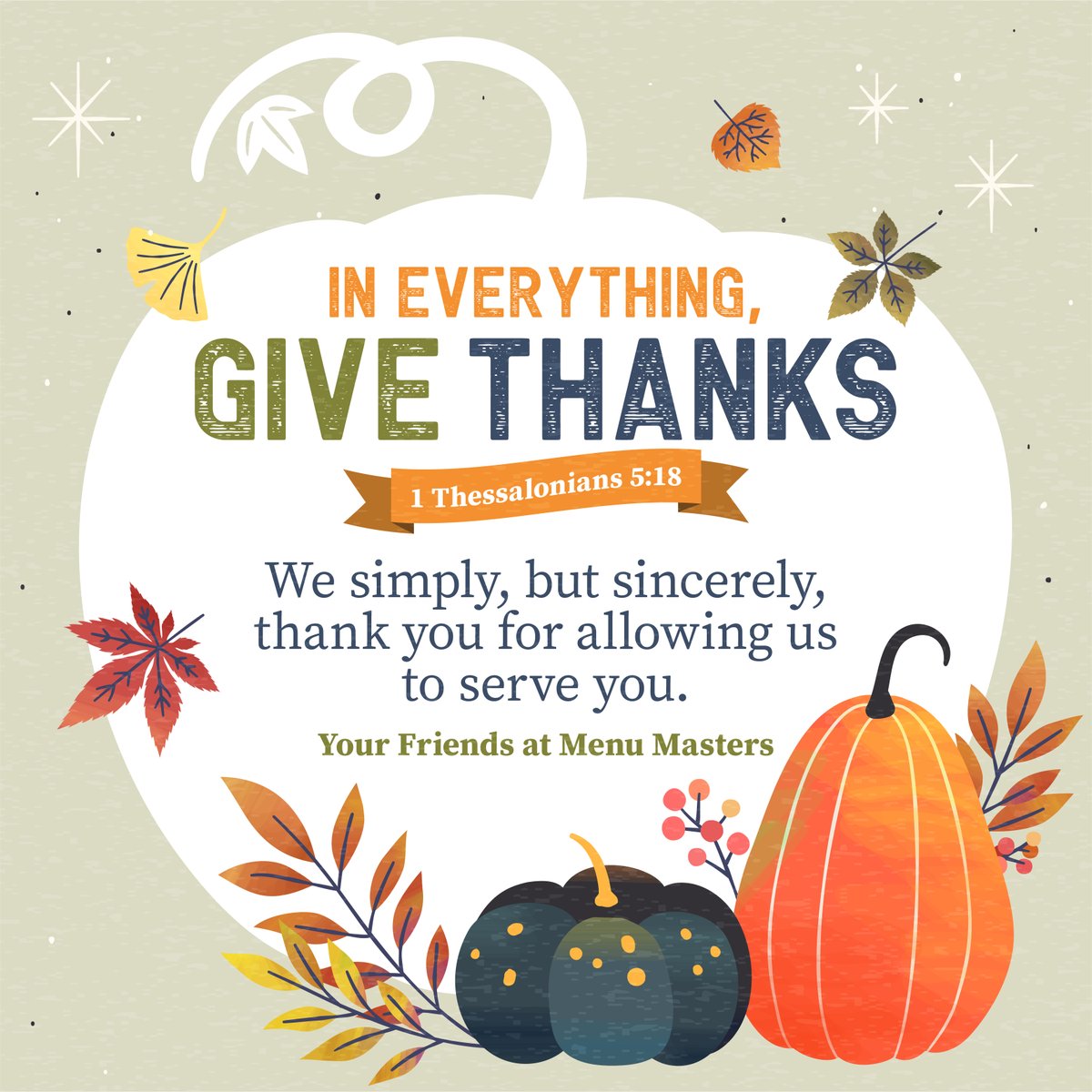 mastersofmenus's tweet image. HOLIDAY HOURS: In observance of the Thanksgiving Holiday and to allow our employees time to be with their families, we will be closed Thursday &amp;amp; Friday, November 24th &amp;amp; 25th.