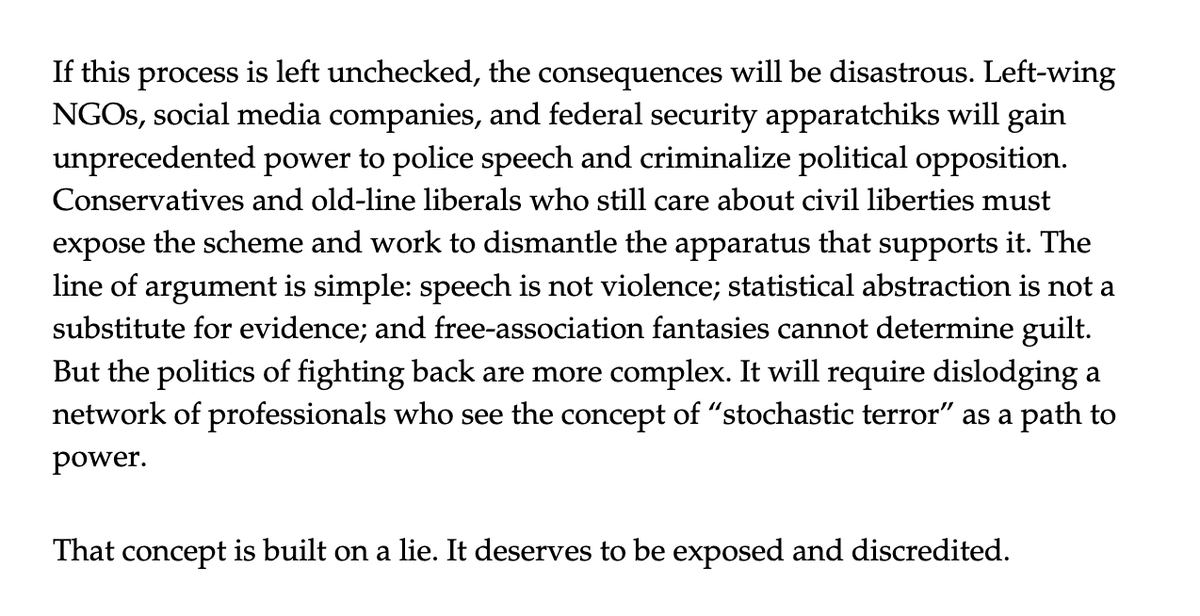 christopherrufo's tweet photo. "Speech is not violence; statistical abstraction is not a substitute for evidence; and free-association fantasies cannot determine guilt."
https://t.co/J3SDsLojnq https://t.co/w0Wne9YzFx