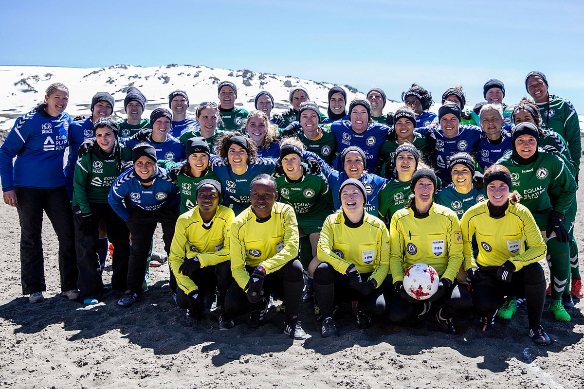 JacobsBen's tweet photo. Salima was part of @EPFinitiative's highest-ever football match. We climbed Kilimanjaro to break a world record and promote gender equality in sport. @LoriLindsey6 came, too! 💪 https://t.co/0UALbjephl