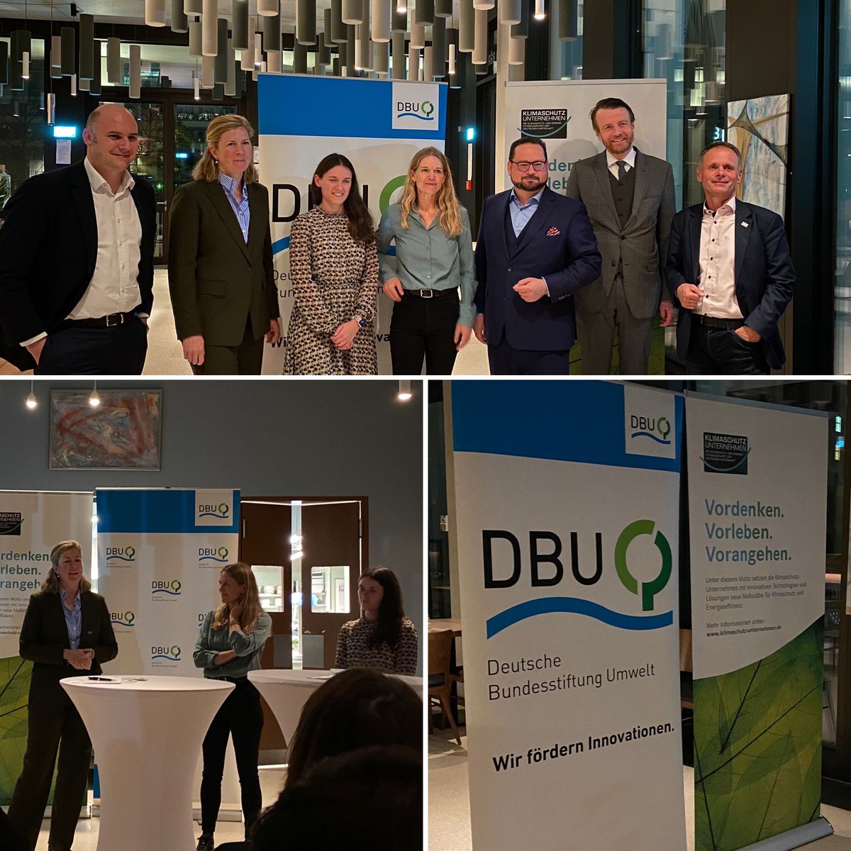 alexbonde's tweet photo. „Erfolgreich Wirtschaften mit #Klimaschutz.“ Parlamentarischer Kaminabend von DBU @umweltstiftung und dem Verband KlimaschutzUnternehmen @KlimaschutzU u.a. mit Impulsen von @AntjevonDewitz (@VAUDE_sport), @annika_roth7 (@Blechwaren) und Anne-Marie Grossmann (@GMHGruppe). https://t.co/K6IaaZLI1p