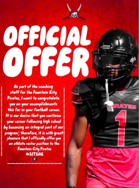 AG2G blessed to receive my first offer from fountain city pirates @coachallen39 <a href="/JDVolsFootball/">Jeff Davis Vols Football Official</a> <a href="/jd/">jon bradford 🚌🚚✈️🚅⛴</a>