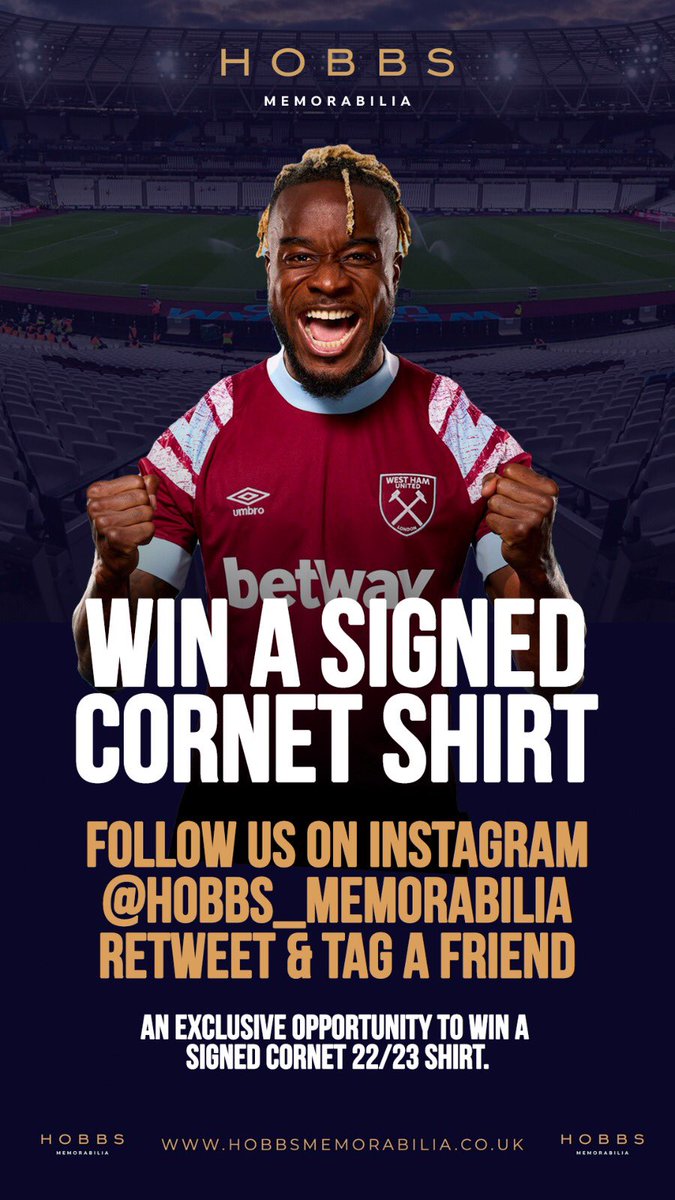 MartynHobbs12's tweet image. WIN A SIGNED CORNET SHIRT ⚒🔥

Very simple to enter just

⚒ RETWEET 
⚒ TAG A FRIEND 
⚒ FOLLOW US ON INSTAGRAM 

Winner will be announced next Tuesday - Best of luck 

He will be a huge player for us second half of the season mark my words.

#giveaway #COYI #cornet #HOBBS