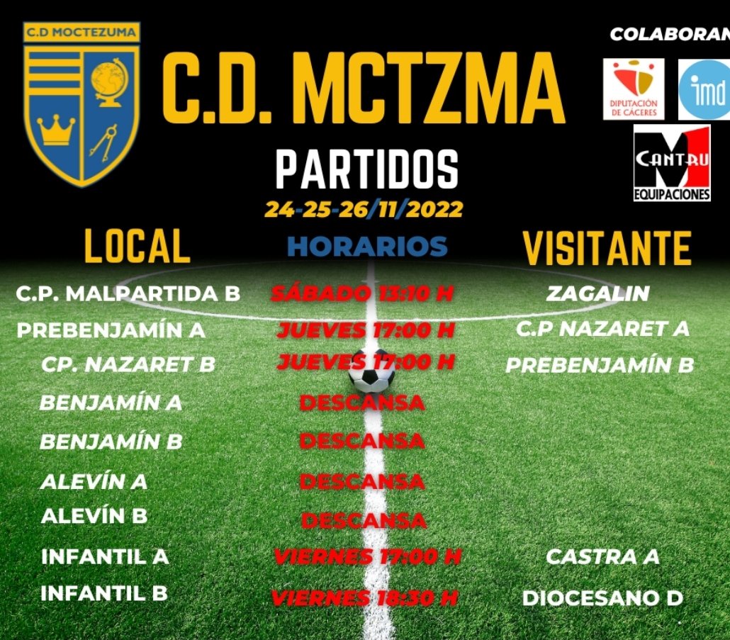 Partidos de este fin de semana
