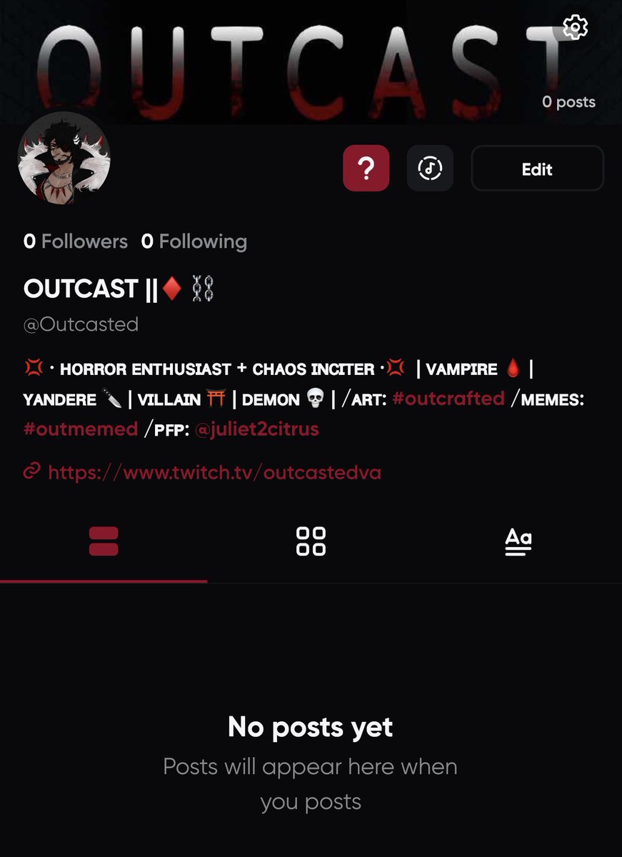 OutcastOverkill's tweet image. Yoinked that username real quick