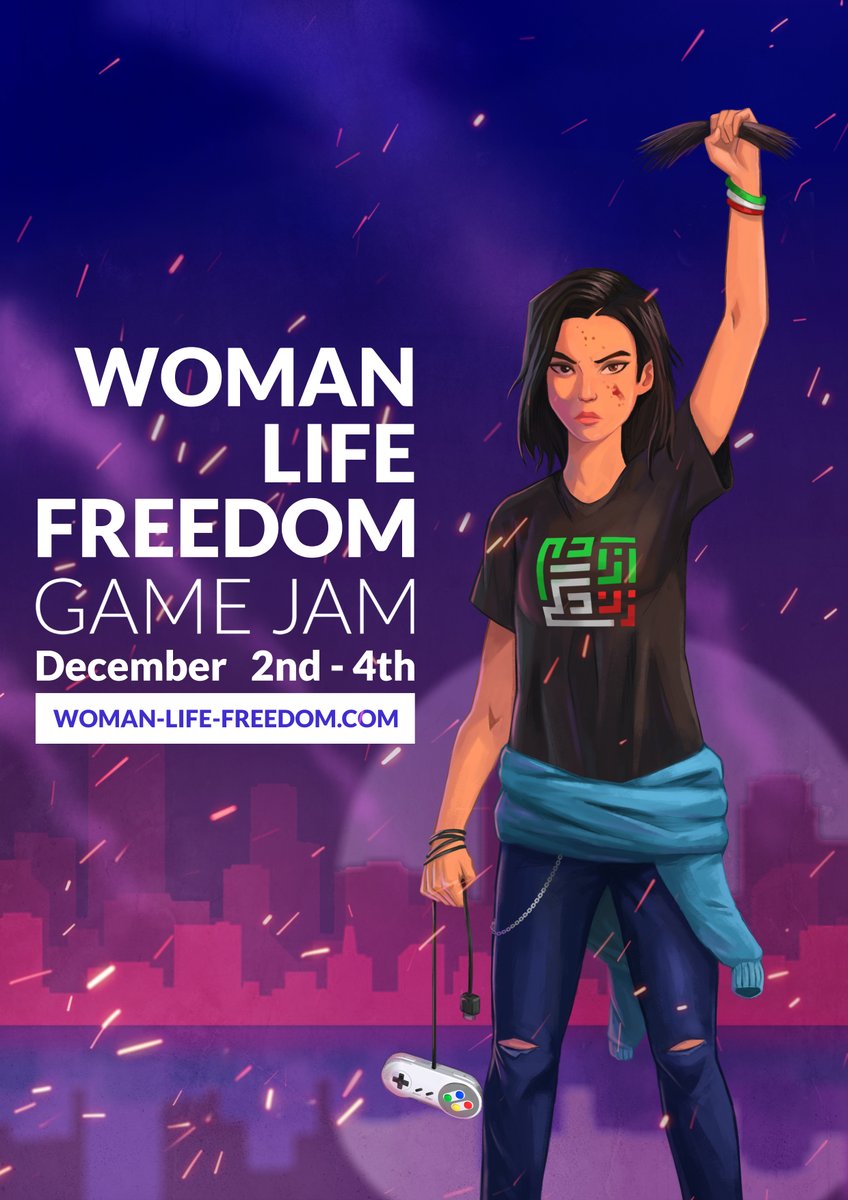Woman, Life, Freedom: The Game Jam! is a solidarity event for women protesting their rights. As a group of video game developers, we want to use our media to be their voice!
For more info, visit: woman-life-freedom.com