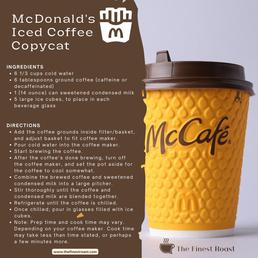 RoastFinest's tweet photo. McDonald’s Iced Coffee Copycat Recipe!

#coffee #coffeerecipes #coffeediy #coffeetime #coffeebreak https://t.co/gBYXquyxCH