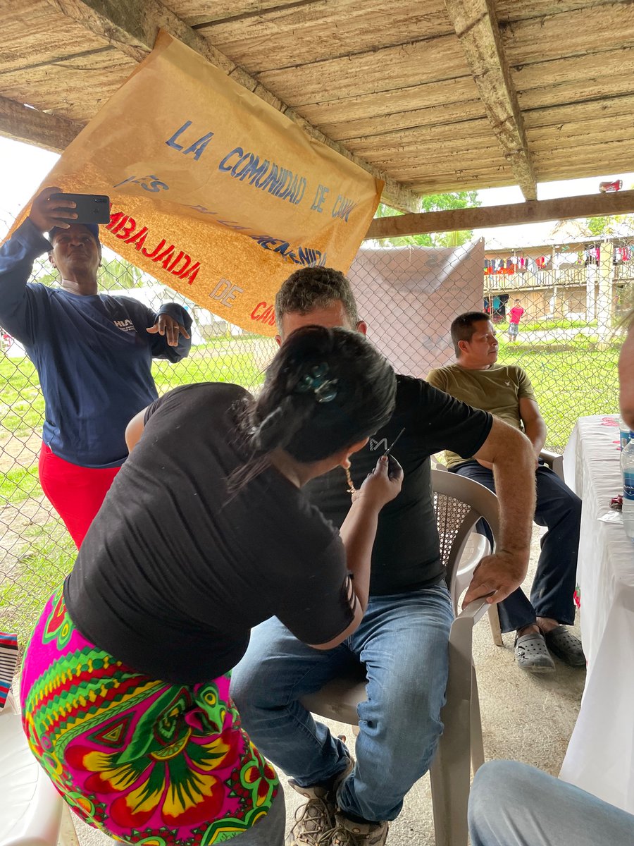 BarryFpds's tweet photo. Souvenirs from a talented artisan in #Canaan Membrillo during today’s Team #PANAM #FPDS visit to #Embera Wounaan comarca/#Indigenous territory in #Darien. Such a warm welcome we were given as #Canada reps! They even got me to dance, which is very rare, lucky for those around me. https://t.co/koPwuCXeab