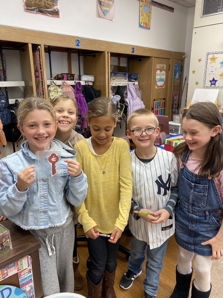 MrsTFort's tweet photo. Having fun practicing our math fluency skills while looking for clues to unlock the box filled with a mystery treat! #learningisfun @WanamassaElem https://t.co/EiMJCwOjWd