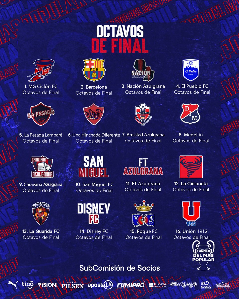 CLASIFICADOS 🫡🔥

Estos son los mejores 16 equipos del #Clausura2022 👊

¡Se viene lo lindo, se viene lo mejor!

#TorneoDelMásPopular 💙❤️