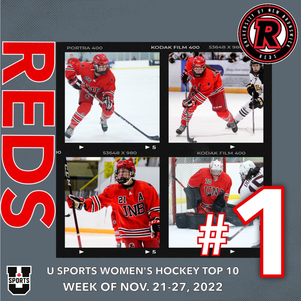 WHKY: <a href="/UNBWHockey/">UNB REDS Women's Hockey</a> holds on to No. 1⃣ in this week's <a href="/USPORTS_Hockey/">U SPORTS Hockey</a> Top 10.
#goredsgo