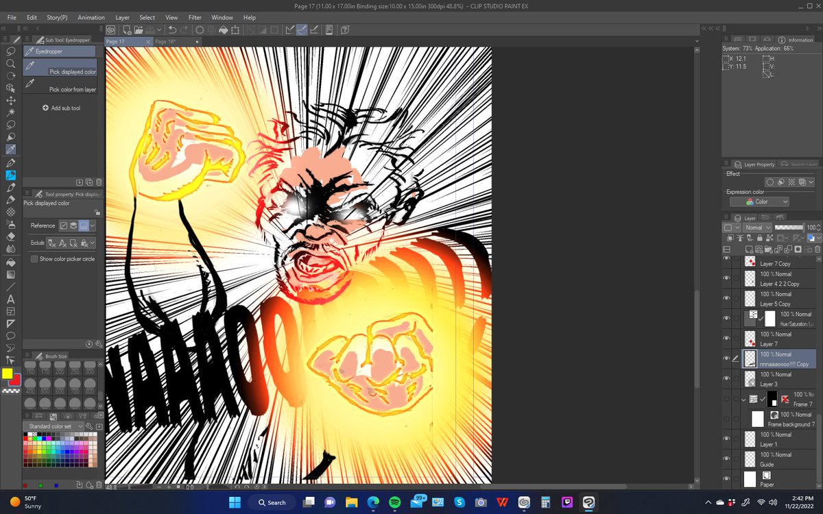 TPowerPrinciple's tweet image. This is a preservation of the original inks I did on paper with the first 2008 KS campaign. Keen eyes can see the pencil marks that I couldn't lose in repro.  Still, I was most happy with how the brush control worked out so I'm bringing it into v. 2022 with better digital tricks.