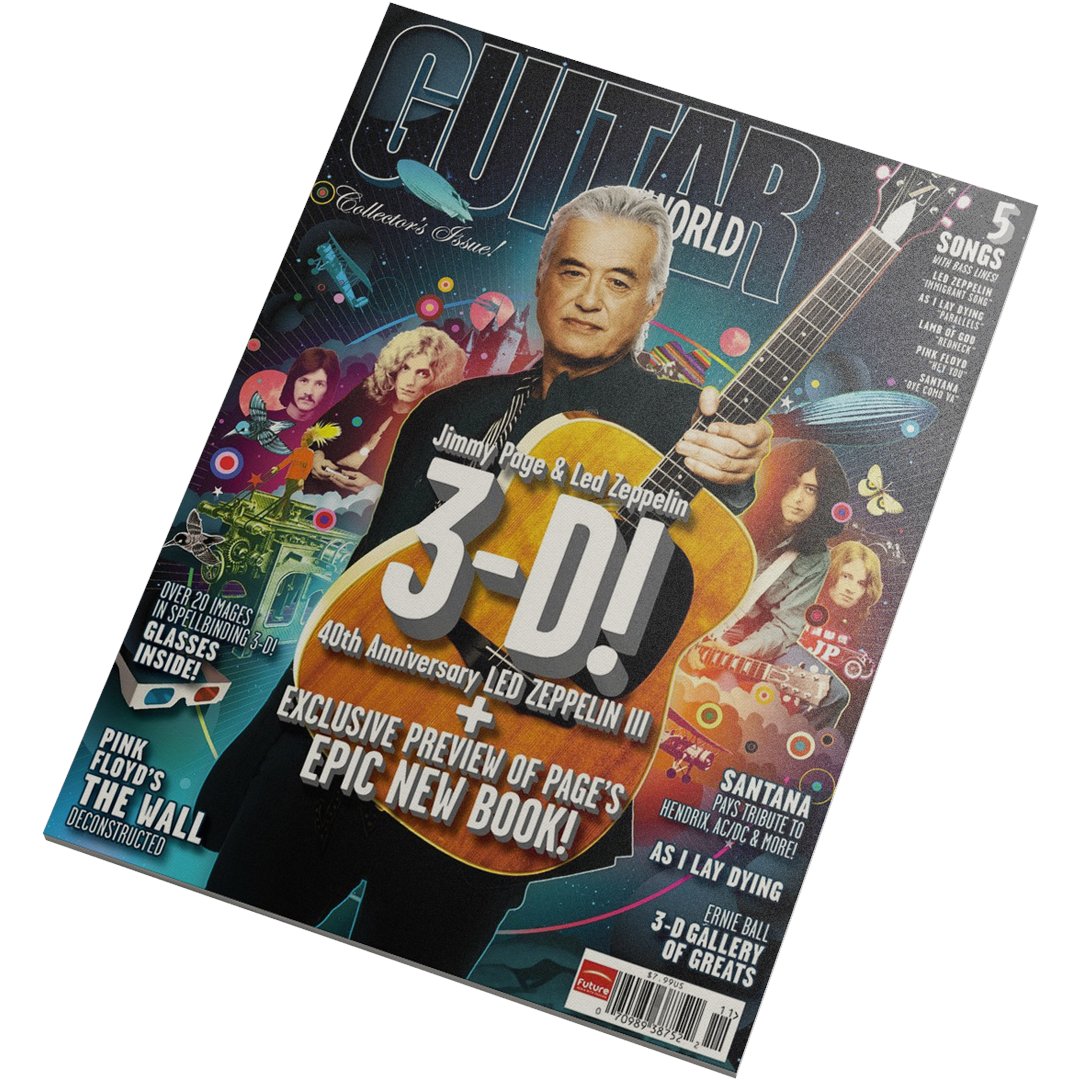 On this day in 2010, I appeared on a 3D cover for Guitar World magazine. Brad Tolinski, editor-in-chief, had told me about this upcoming issue during the interview some weeks earlier. It was a first for them and they really pulled it off with all of the artists they featured.