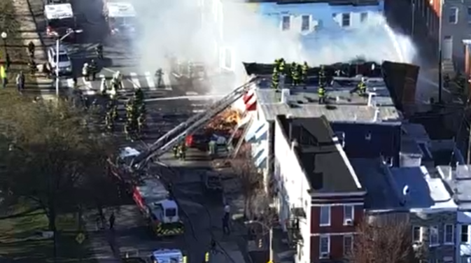 wjz's tweet photo. BREAKING: Police are working to put out a fire from a possible explosion in Baltimore's Pigtown neighborhood, according to the Baltimore Fire Union. What we know: https://t.co/S9oIJDlwtw https://t.co/xTCw3sBqQr
