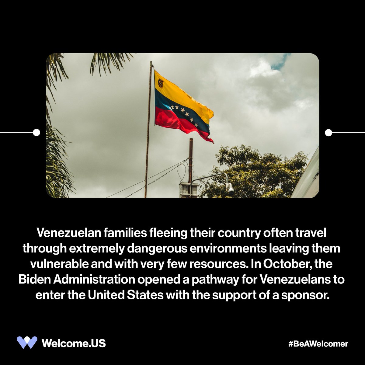 welcomeus's tweet photo. You can provide a bridge to safety for Venezuelans seeking refuge in the U.S. through the Process for Venezuelans (P4V). https://t.co/uOoVsDHHks